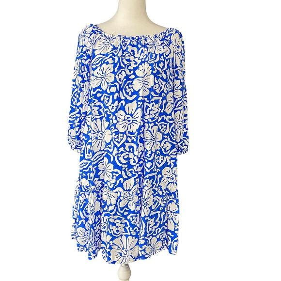 Tommy Bahama Dresses & Skirts - Tommy Bahama Dress‎ Womens Small Floral Rayon Tiered Off Shoulder Pockets Summer